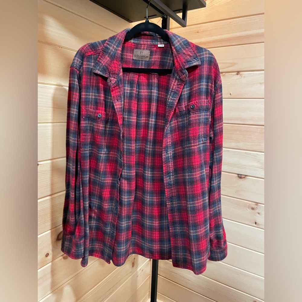 Woolrich Red and Black Plaid Shirt